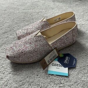 TOMS Women's Sparkle Loafers - Multicolor Glitter 8.5